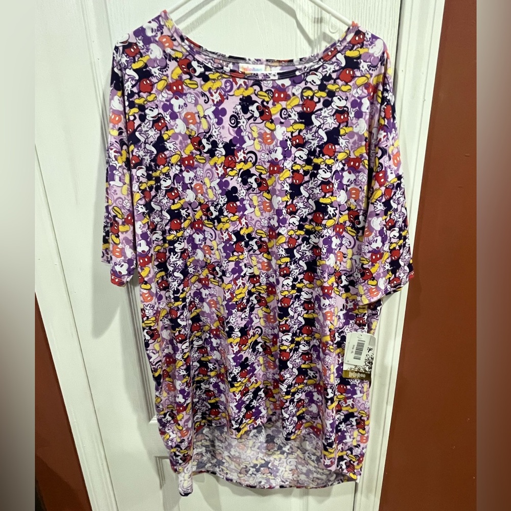 NWT Disney Mickey Mouse LuLaRoe Irma Top